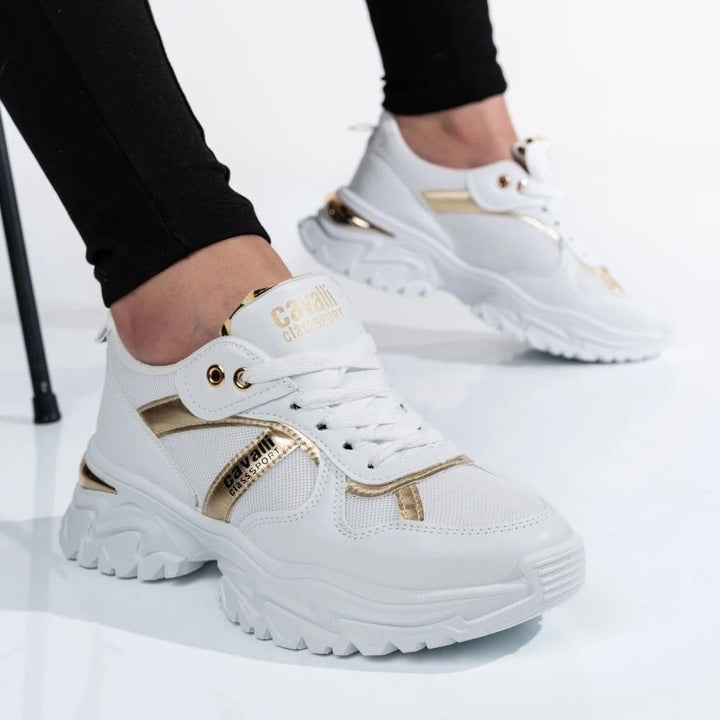 Cavalli Class Sport White Shoes
