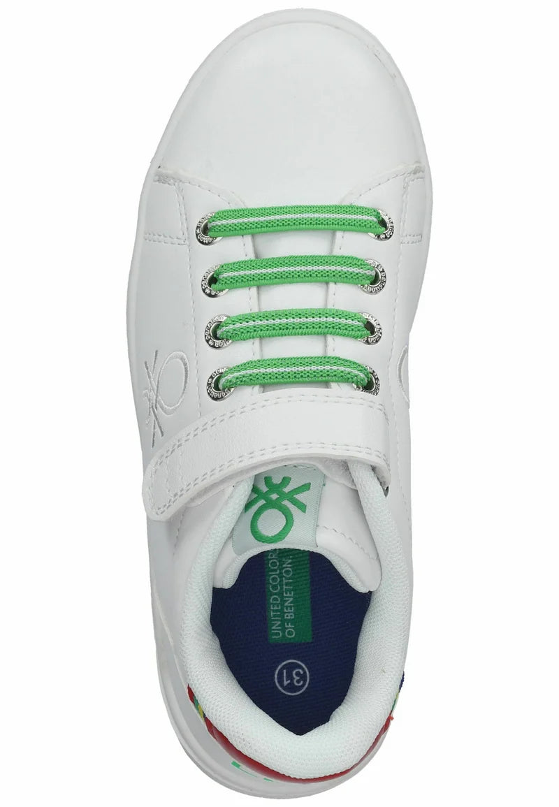 United Colors of Benetton Baskets basses - white green