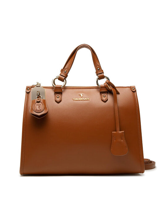 Trussardi Leather Handbag Peony Tote Sm