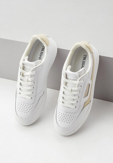 Trussardi Shoes White & Gold