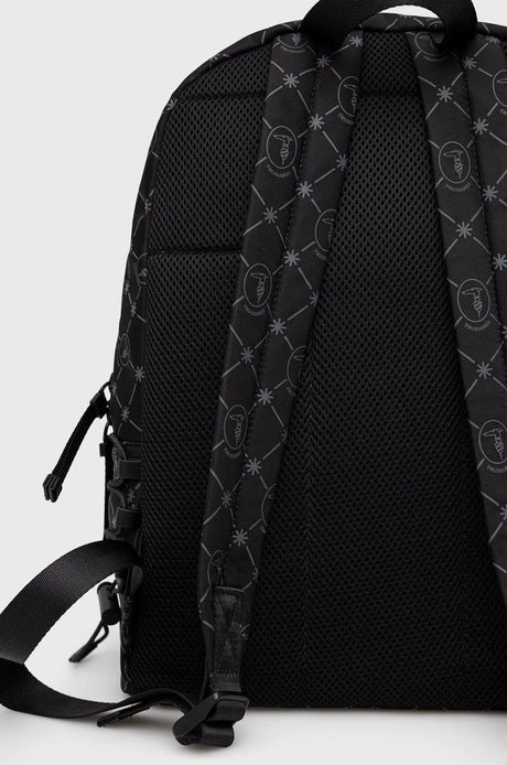 Trussardi men's backpack, black, large patterned
