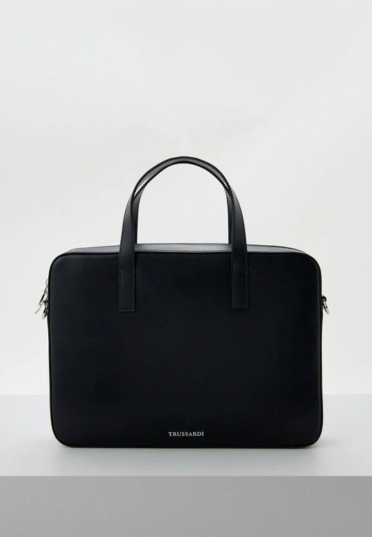 Trussardi Laptop Bag 100% Leather Black