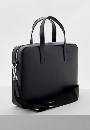 Trussardi Laptop Bag 100% Leather Black